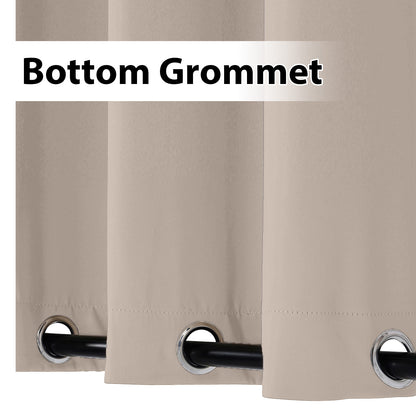 Patio Windproof & Waterproof Outdoor Curtain 1Panel