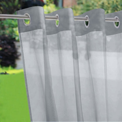 Eyelets Patio Waterproof Outdoor Curtain 1 Panel