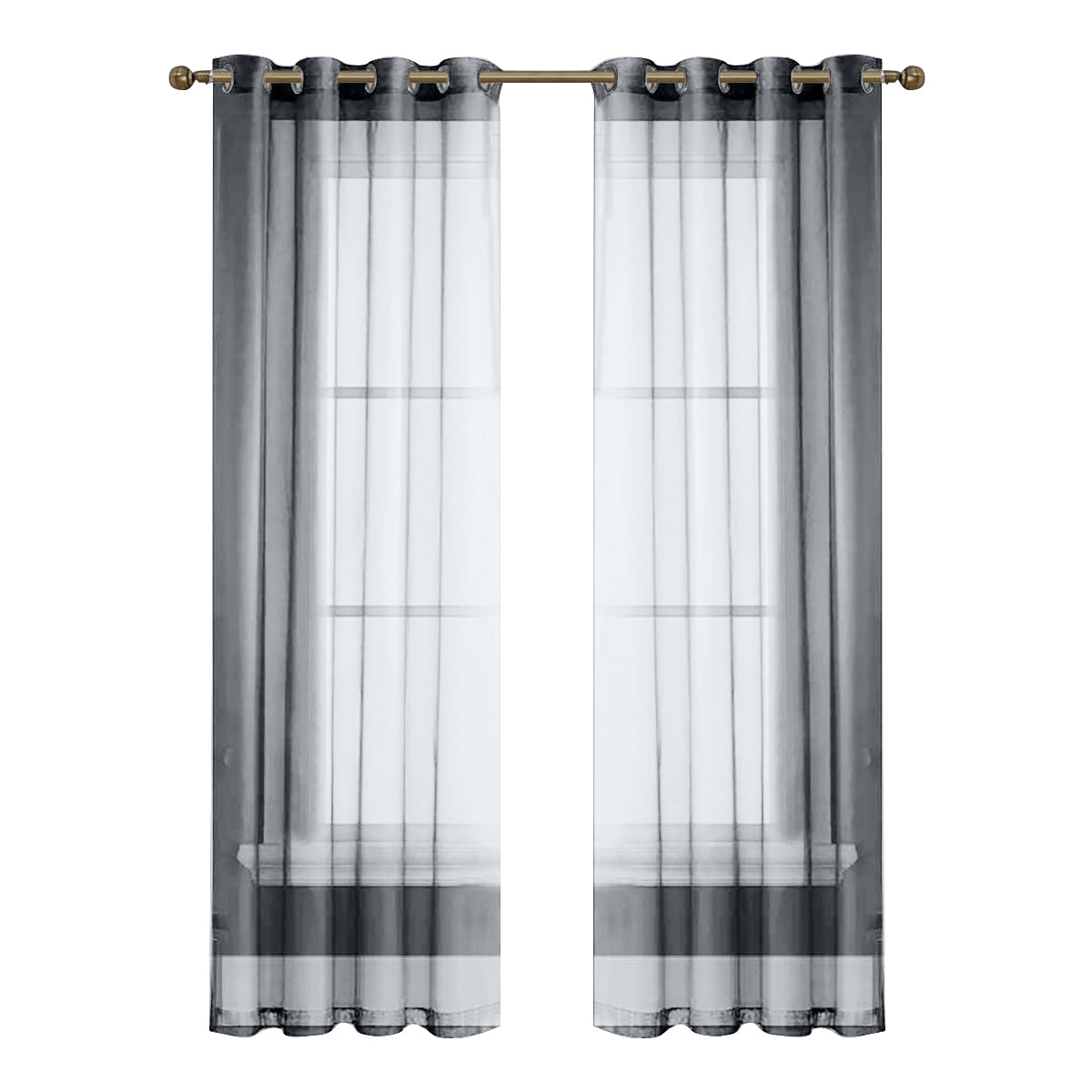 Eyelets Patio Waterproof Outdoor Curtain 1 Panel