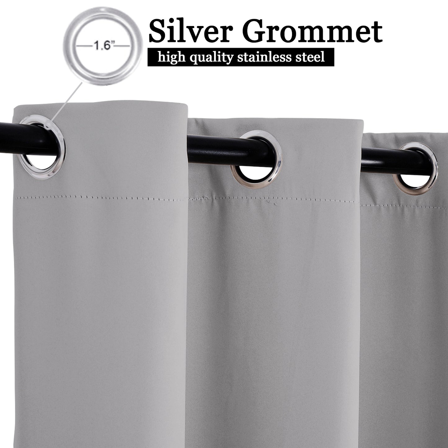 Patio Windproof & Waterproof Outdoor Curtain 1Panel