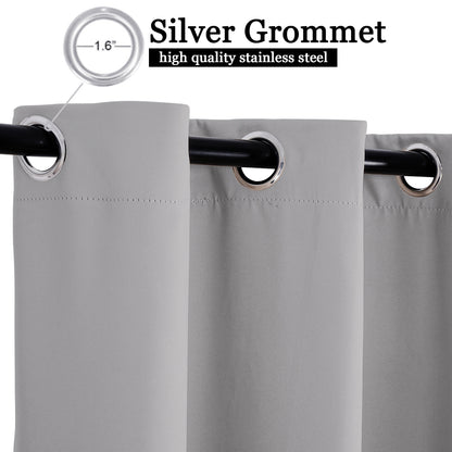 Patio Windproof & Waterproof Outdoor Curtain 1Panel