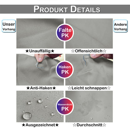 Patio Waterproof Windproof Outdoor Curtains 1 Panel