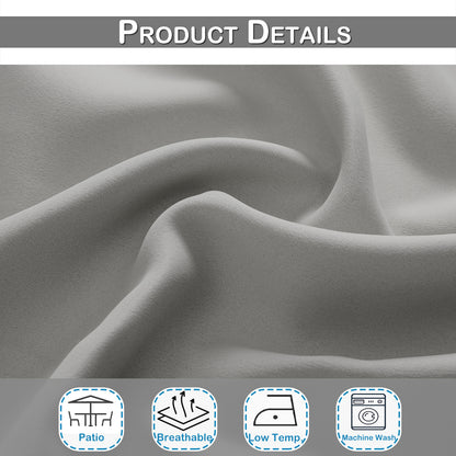 Top & Bottom Fixed Eyelets Windproof & Waterproof Outdoor Curtain 1 Panel