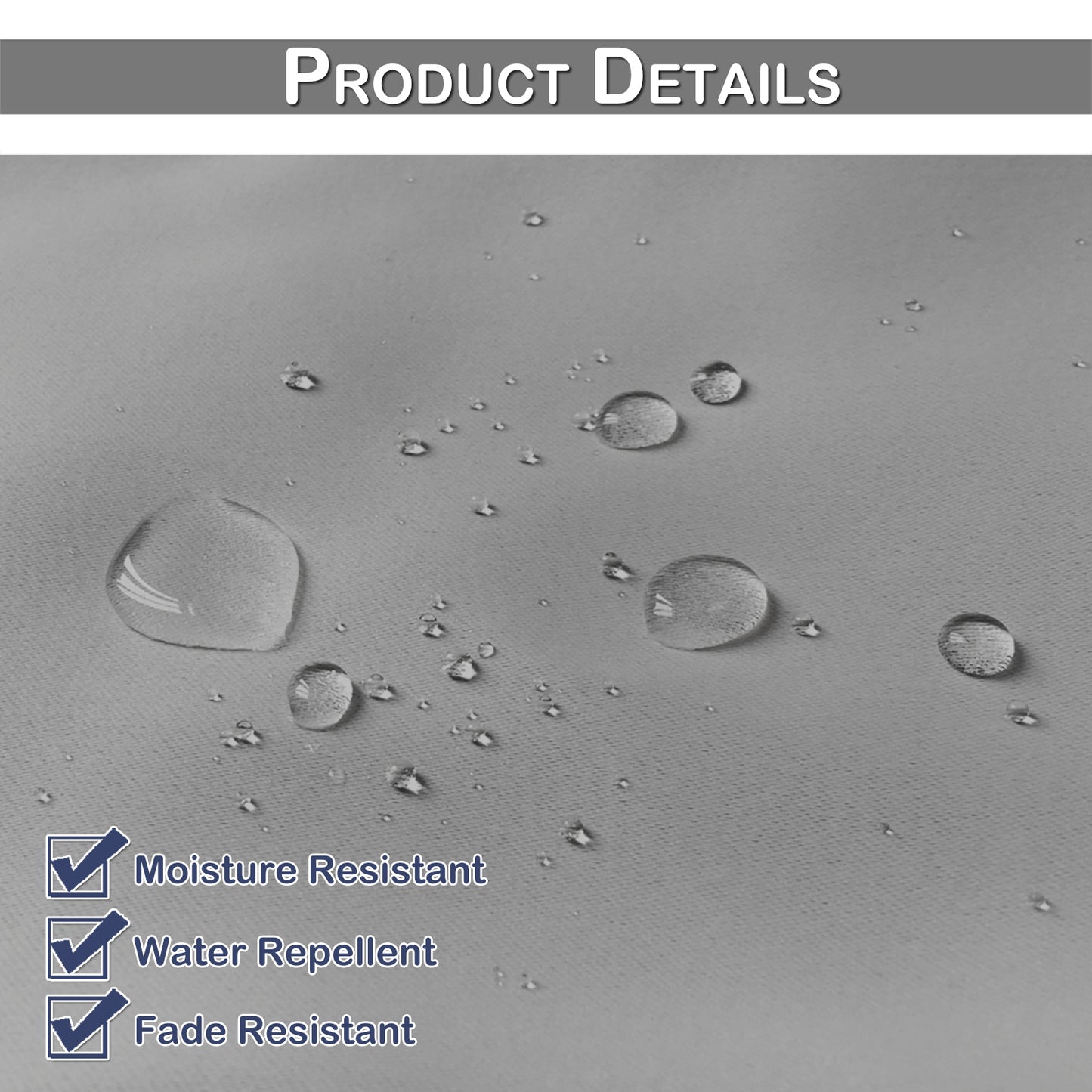 Top & Bottom Fixed Eyelets Windproof & Waterproof Outdoor Curtain 1 Panel