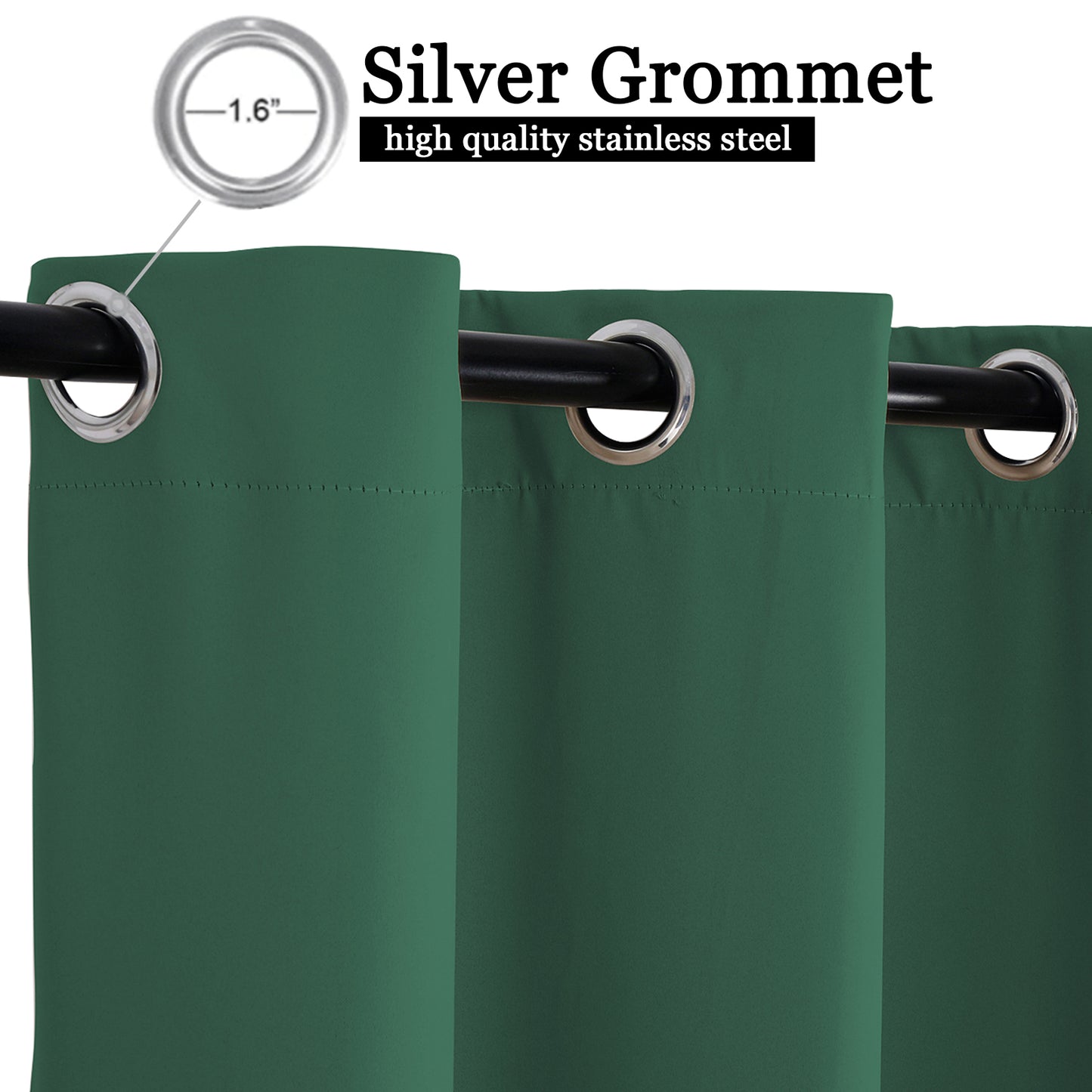 Patio Windproof & Waterproof Outdoor Curtain 1Panel