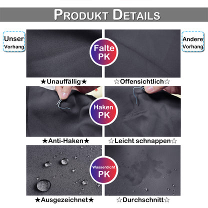 Patio Waterproof Windproof Outdoor Curtains 1 Panel