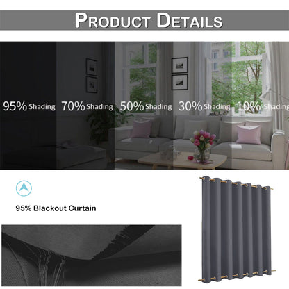 Top & Bottom Fixed Eyelets Windproof & Waterproof Outdoor Curtain 1 Panel