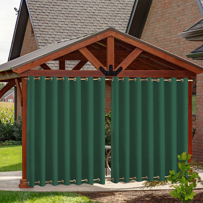 Top & Bottom Fixed Eyelets Windproof & Waterproof Outdoor Curtain 1 Panel