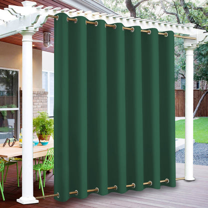 Top & Bottom Fixed Eyelets Windproof & Waterproof Outdoor Curtain 1 Panel