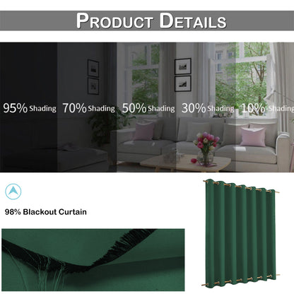 Top & Bottom Fixed Eyelets Windproof & Waterproof Outdoor Curtain 1 Panel