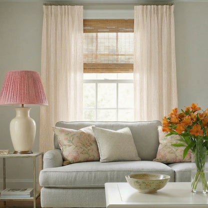Textured linen-look sheer curtain – Aurelian
