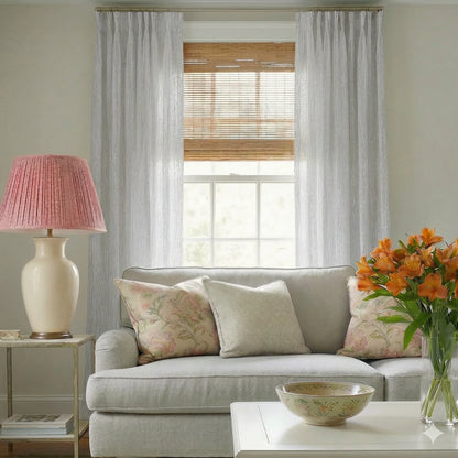 Textured linen-look sheer curtain – Aurelian