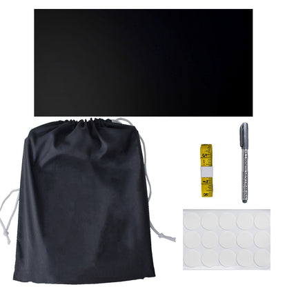 Blackout DIY Curtains, 1 Panel, Black&Silver, 145x300cm