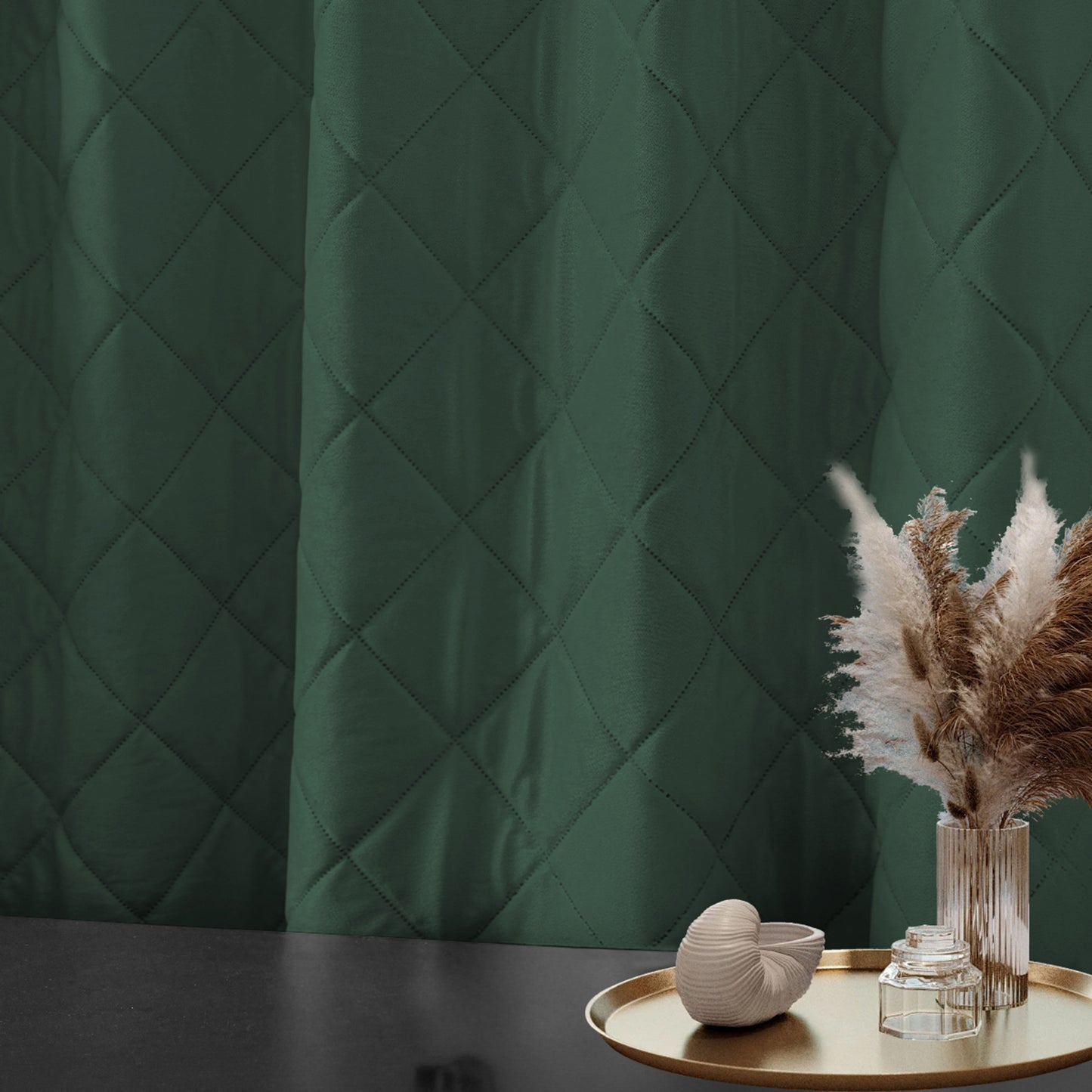 Extra Breiter Samt-Steppvorhang – Wärmende Trenn- oder Weihnachtsgardine aus 3-Schicht-Material