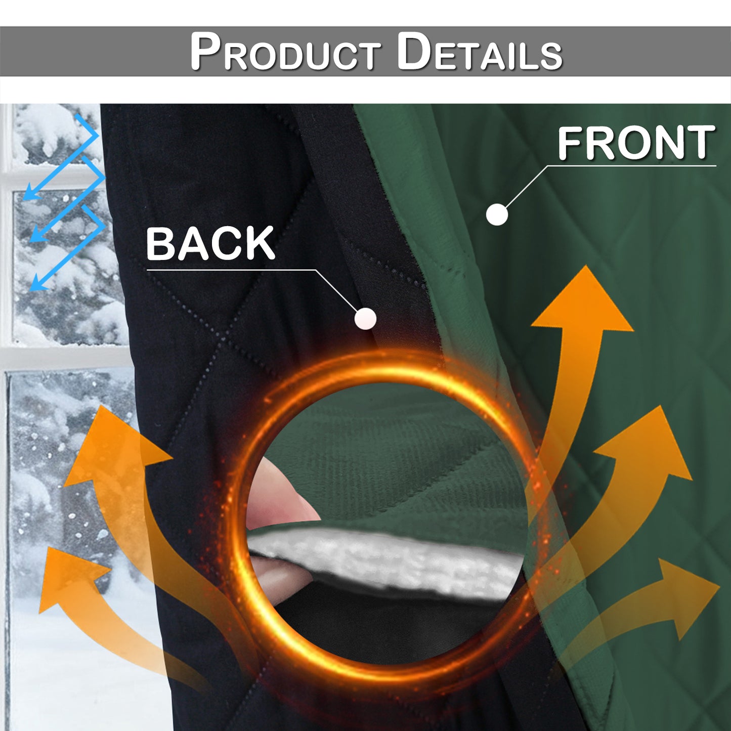 Extra Breiter Samt-Steppvorhang – Wärmende Trenn- oder Weihnachtsgardine aus 3-Schicht-Material