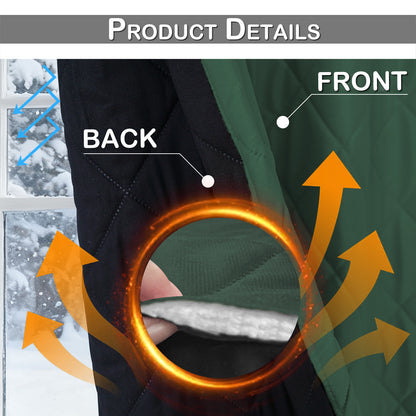 Extra Breiter Samt-Steppvorhang – Wärmende Trenn- oder Weihnachtsgardine aus 3-Schicht-Material