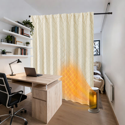 Extra Breiter Samt-Steppvorhang – Wärmende Trenn- oder Weihnachtsgardine aus 3-Schicht-Material