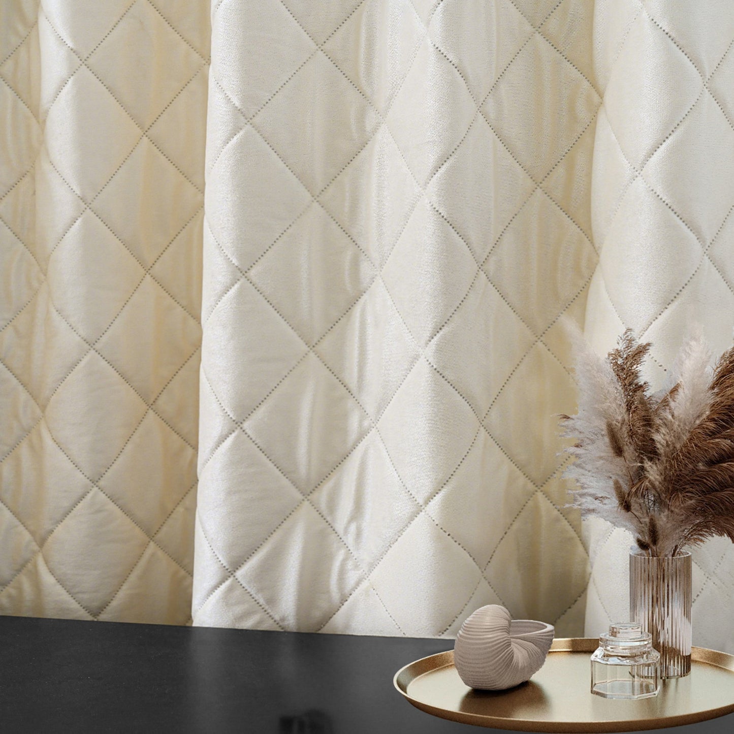 Extra Breiter Samt-Steppvorhang – Wärmende Trenn- oder Weihnachtsgardine aus 3-Schicht-Material