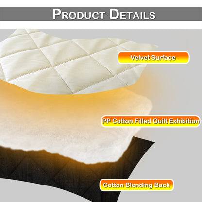 Extra Breiter Samt-Steppvorhang – Wärmende Trenn- oder Weihnachtsgardine aus 3-Schicht-Material