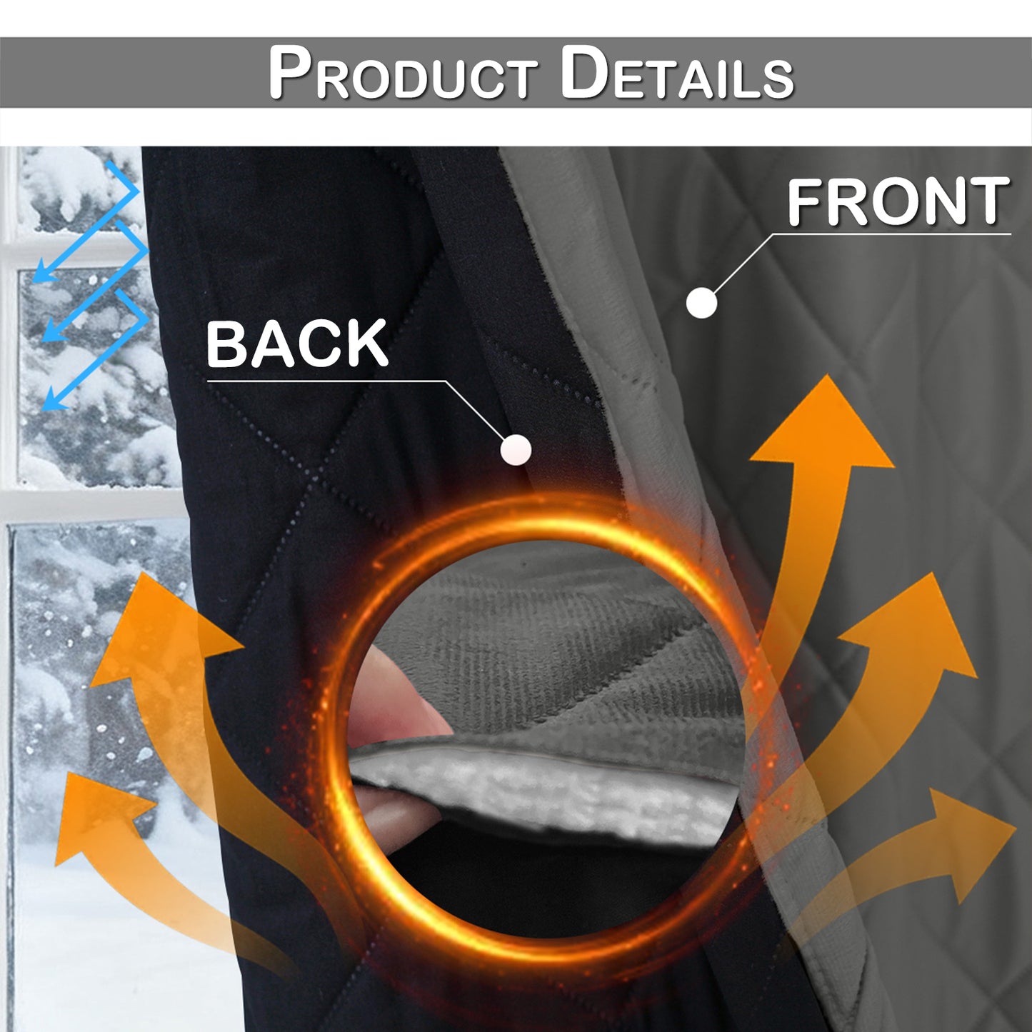 Extra Breiter Samt-Steppvorhang – Wärmende Trenn- oder Weihnachtsgardine aus 3-Schicht-Material
