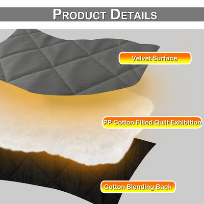 Extra Breiter Samt-Steppvorhang – Wärmende Trenn- oder Weihnachtsgardine aus 3-Schicht-Material