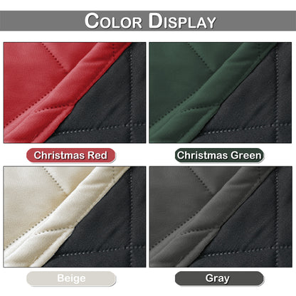 Extra Breiter Samt-Steppvorhang – Wärmende Trenn- oder Weihnachtsgardine aus 3-Schicht-Material