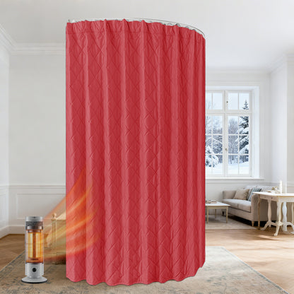 Extra Breiter Samt-Steppvorhang – Wärmende Trenn- oder Weihnachtsgardine aus 3-Schicht-Material