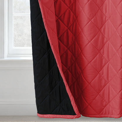 Extra Breiter Samt-Steppvorhang – Wärmende Trenn- oder Weihnachtsgardine aus 3-Schicht-Material