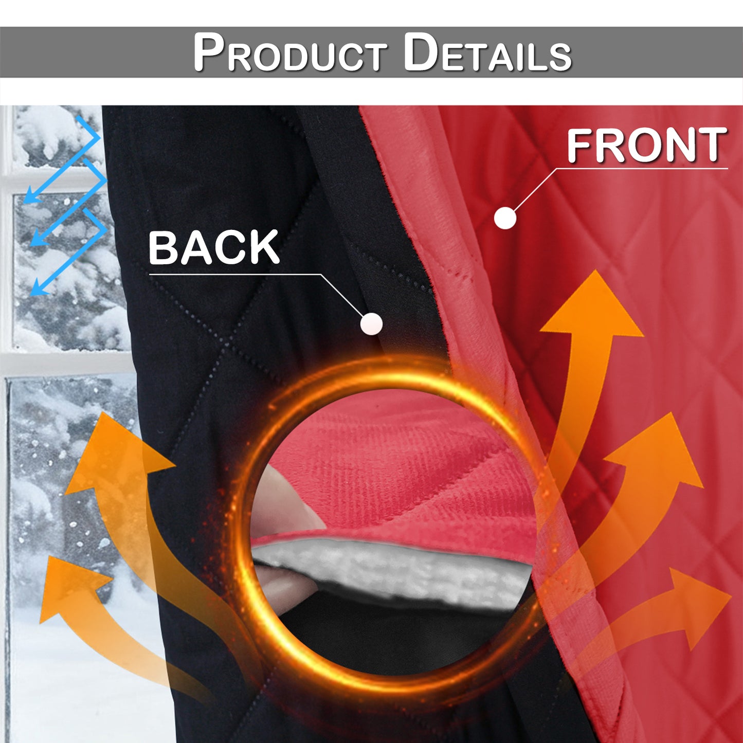 Extra Breiter Samt-Steppvorhang – Wärmende Trenn- oder Weihnachtsgardine aus 3-Schicht-Material