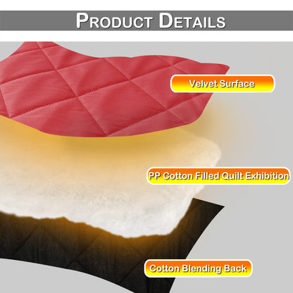 Extra Breiter Samt-Steppvorhang – Wärmende Trenn- oder Weihnachtsgardine aus 3-Schicht-Material