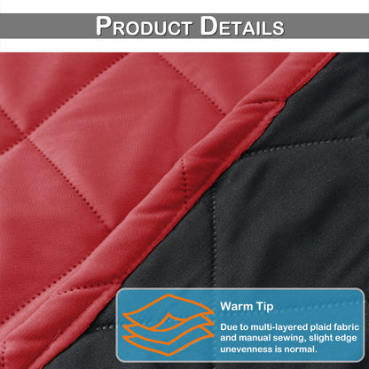 Extra Breiter Samt-Steppvorhang – Wärmende Trenn- oder Weihnachtsgardine aus 3-Schicht-Material