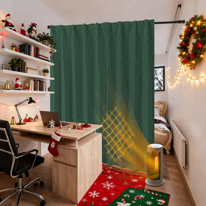 Extra Breiter Samt-Steppvorhang – Wärmende Trenn- oder Weihnachtsgardine aus 3-Schicht-Material