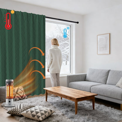 Extra Breiter Samt-Steppvorhang – Wärmende Trenn- oder Weihnachtsgardine aus 3-Schicht-Material