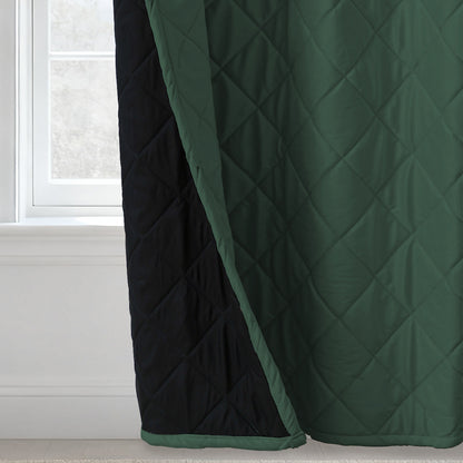 Extra Breiter Samt-Steppvorhang – Wärmende Trenn- oder Weihnachtsgardine aus 3-Schicht-Material