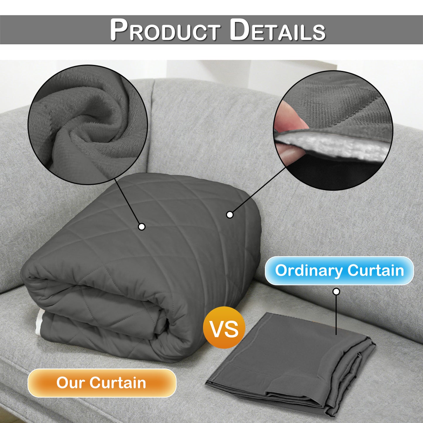 Extra Breiter Samt-Steppvorhang – Wärmende Trenn- oder Weihnachtsgardine aus 3-Schicht-Material