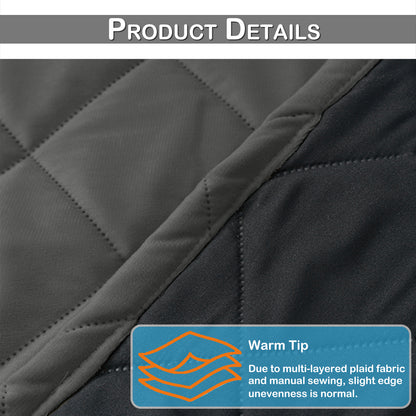 Extra Breiter Samt-Steppvorhang – Wärmende Trenn- oder Weihnachtsgardine aus 3-Schicht-Material