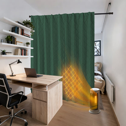 Extra Breiter Samt-Steppvorhang – Wärmende Trenn- oder Weihnachtsgardine aus 3-Schicht-Material