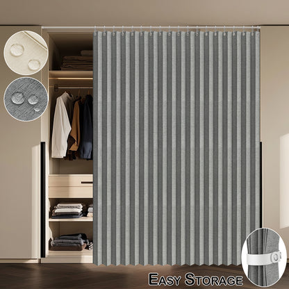 Extra Breite Leinenoptik-Vorhang · Wasserdicht · Indoor und Outdoor