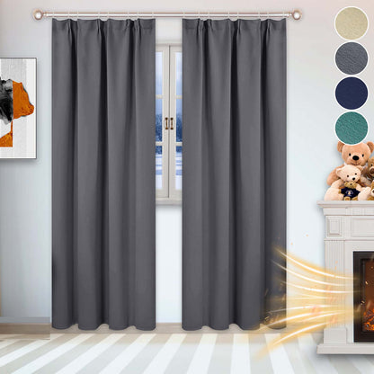 Rideaux occultants, 1 panneau, gris, 132*160cm/132*183cm/132*213cm