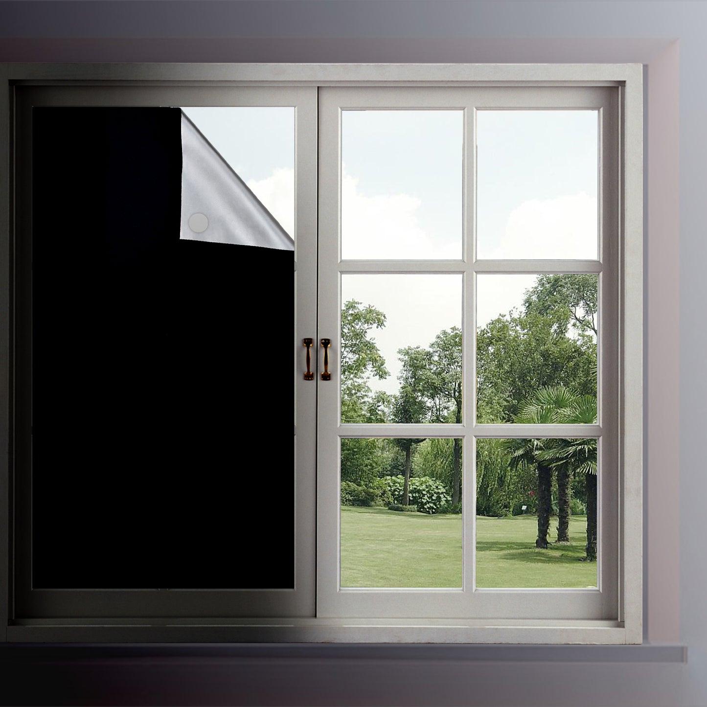 Blackout DIY Curtains, 1 Panel, Black&Silver, 145x300cm