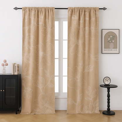 Custom-made floral curtains · Magnolia