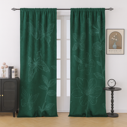 Custom-made floral curtains · Magnolia