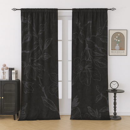 Custom-made floral curtains · Magnolia