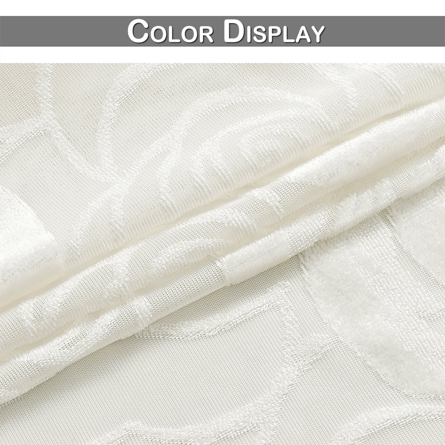 Rideaux transparents floqués à motif de roses, 1 panneau, blanc, 100 x 200 cm/100 x 250 cm/140 x 260 cm