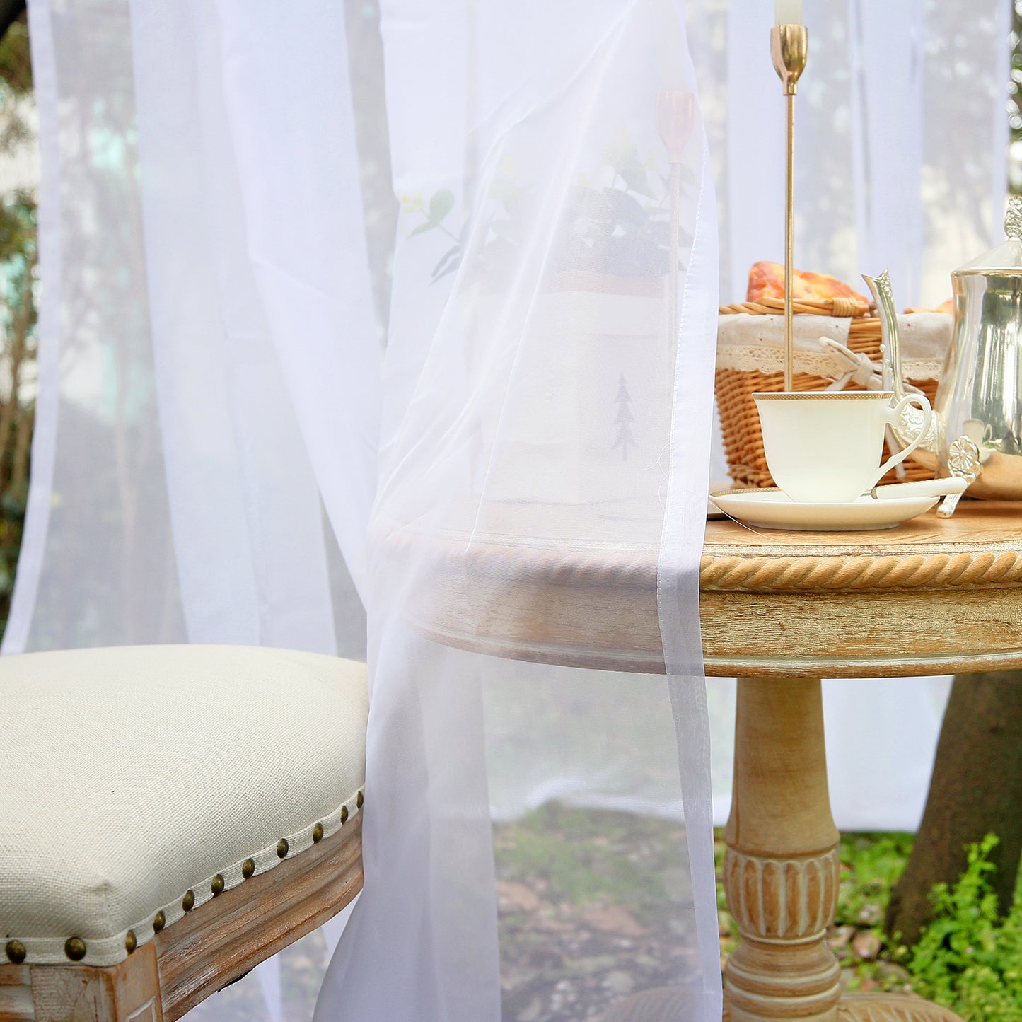 Screening Sheer Curtains, 1 Panel, White, 130x100cm/130x150cm/130x180cm/130x250cm
