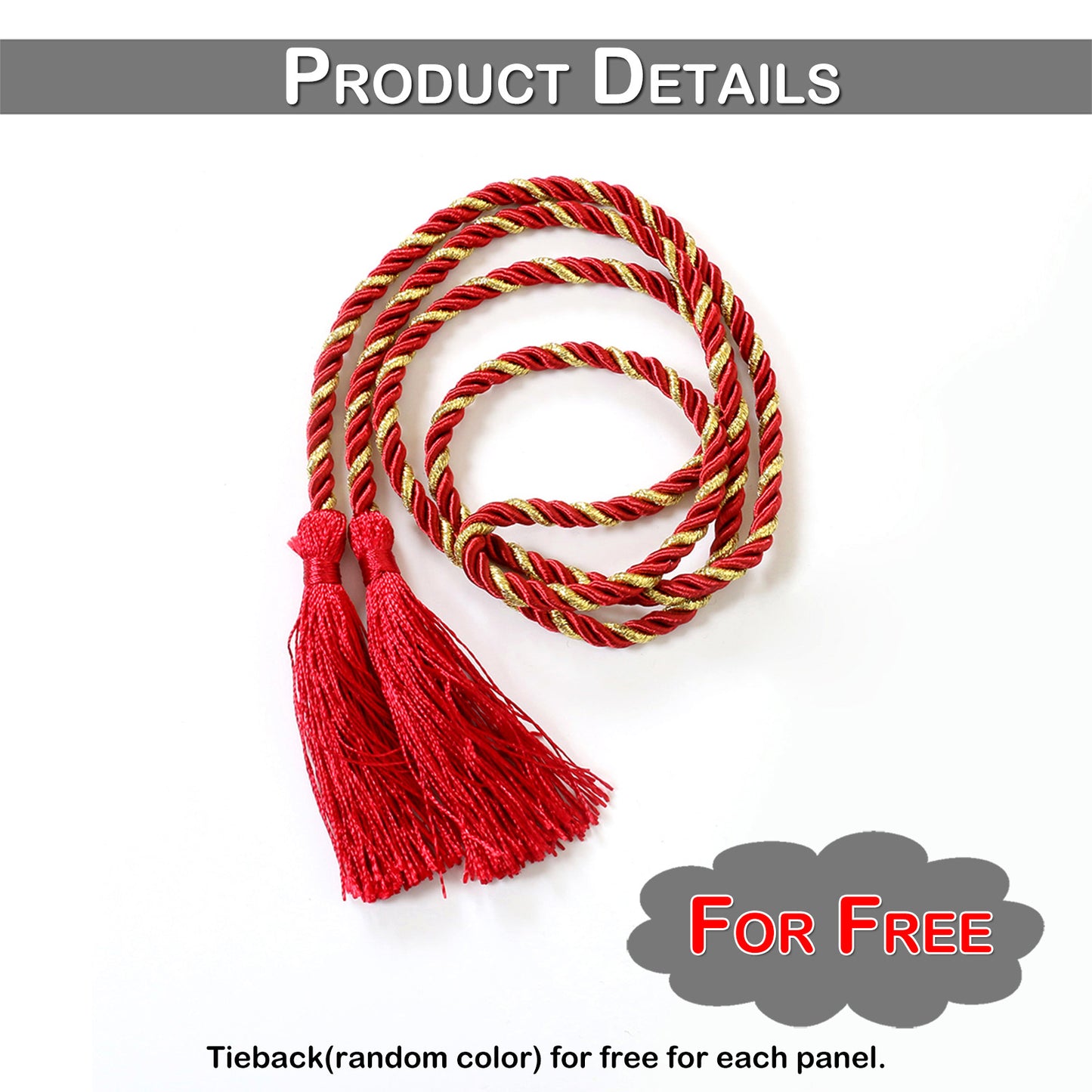 Christmas Blackout Curtains, 1 Panel, Red, 100*130cm/100*200cm/100*250cm/140*260cm