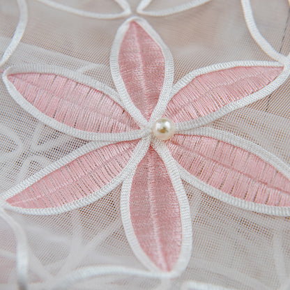 Embroidered Floral Sheer Curtain, 1 Panel, White, 132x160cm/132x213cm/132x244cm