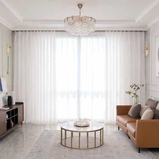 Voilage transparent à l'aspect tissé texturé – Elvane