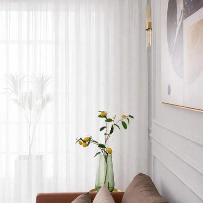 Voilage transparent à l'aspect tissé texturé – Elvane