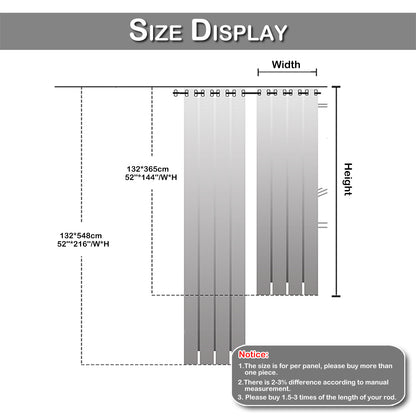 Extra Langer Verdunkelungsvorhang – 365 cm und 548 cm Länge